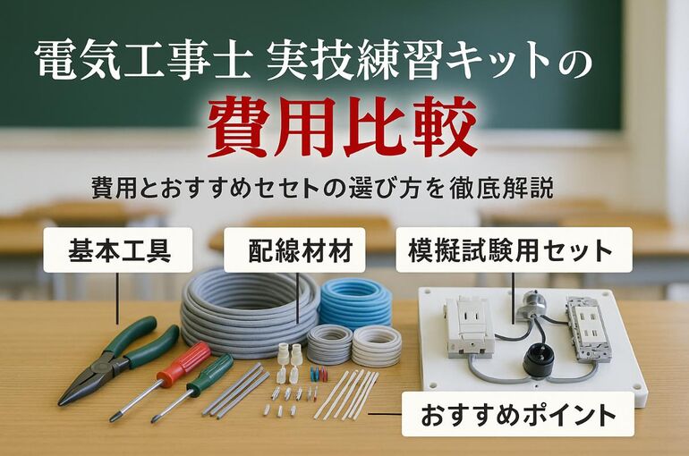 電気工事実技練習用 第1種電気工事士 技能試験練習材料セット 1回練習分の電線+器具